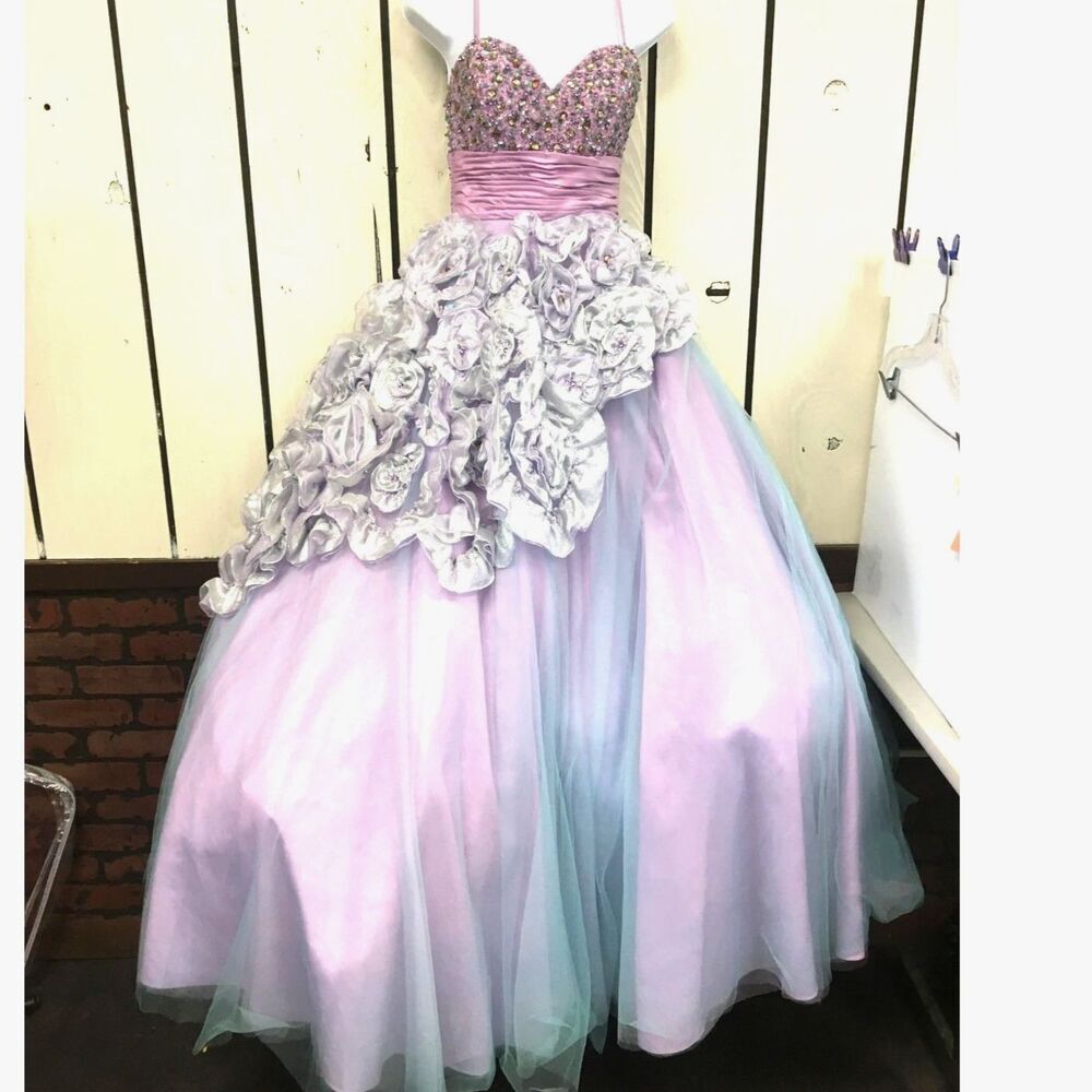 Jovani Lavender/Blue Ball Gown - Size 2 - NWT - Picture 3 of 14